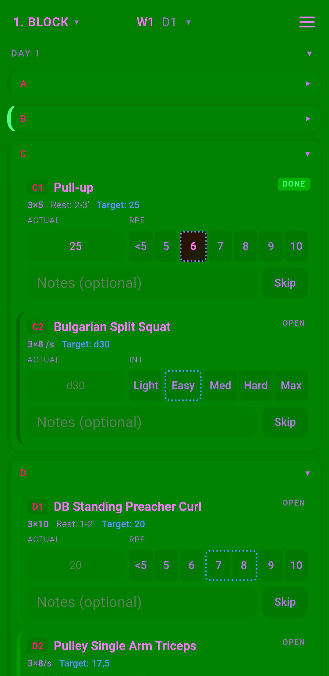 Odin's Log app interface